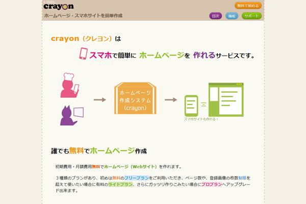 crayon（クレヨン） ホームページ作成サービス
