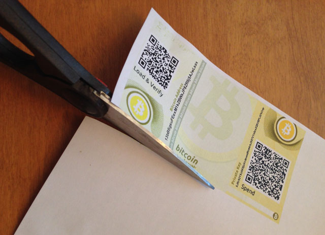 仮想通貨を紙で保管するペーパーウォレット
